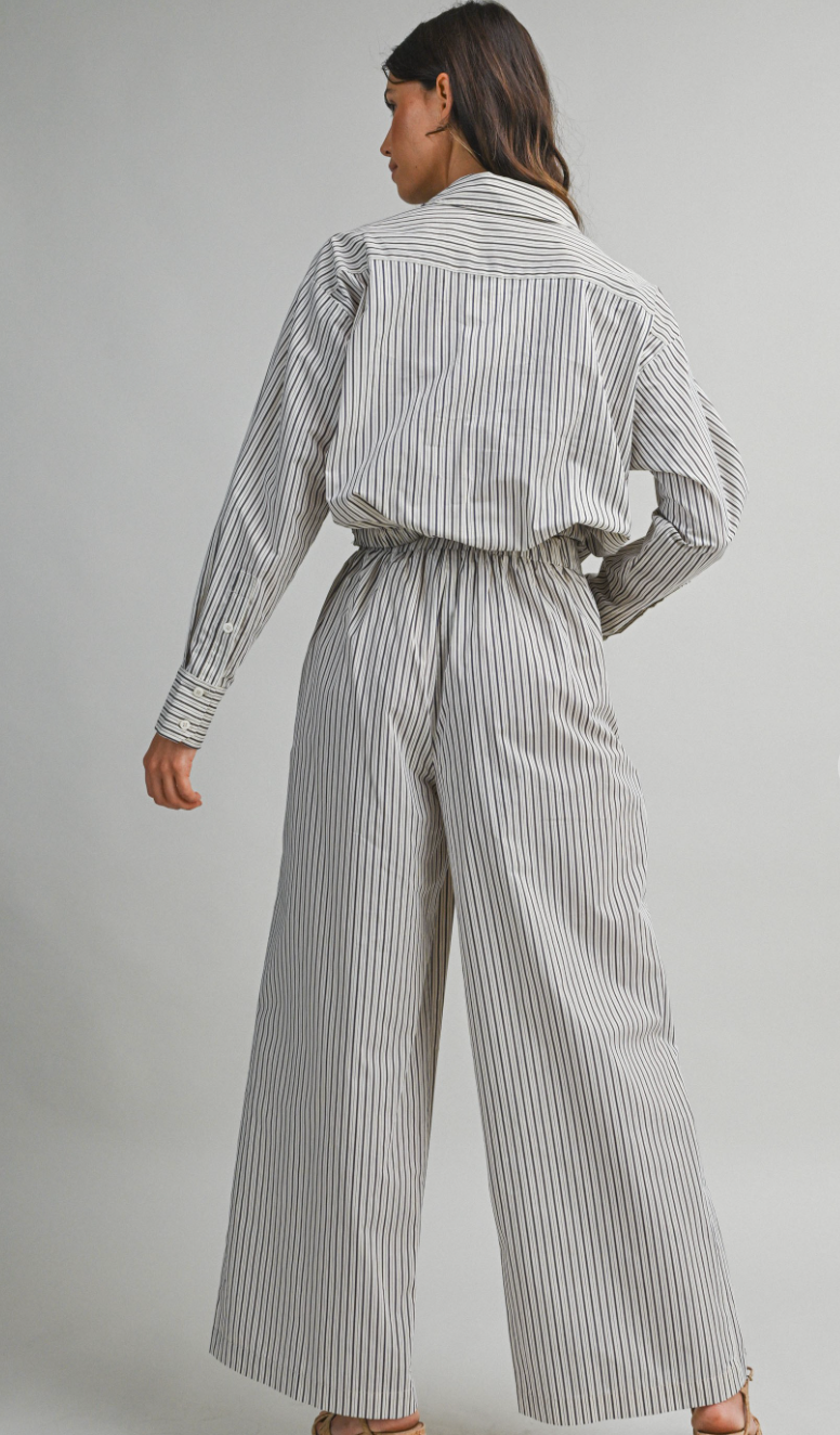 Pinstripe Twisted Top