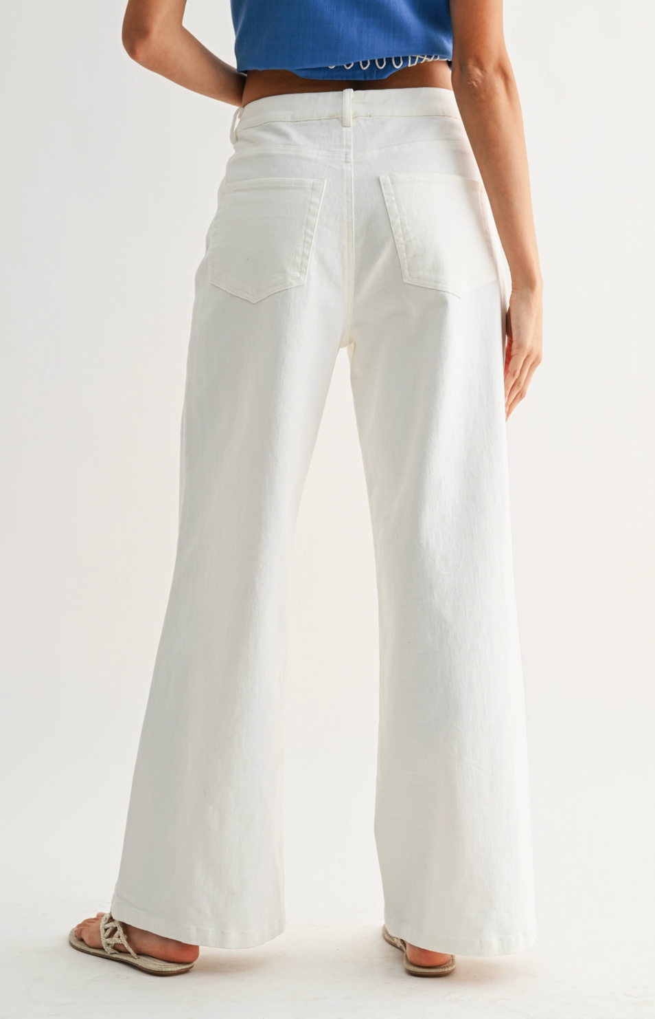 Embroidered Wide Leg Pants