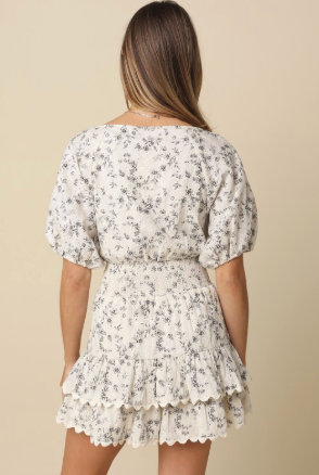 Natalie Floral Smocked Romper