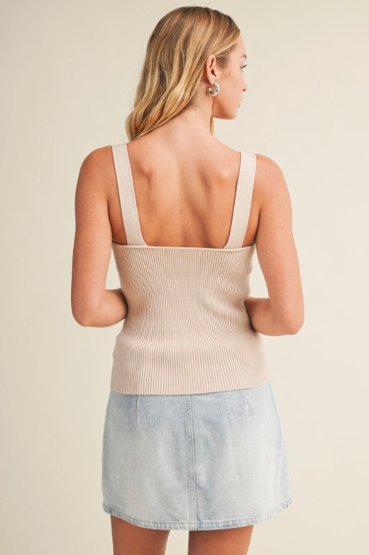 Fitted Cropped Sweater Tank