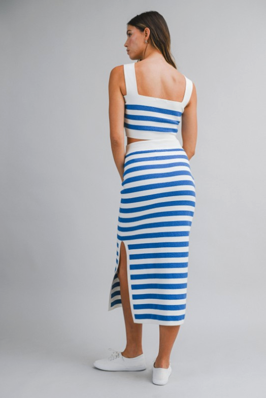Stripe Midi Skirt