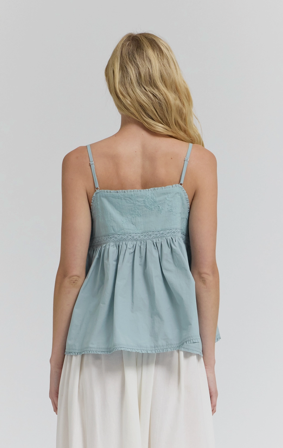Embroidered Sleeveless Top