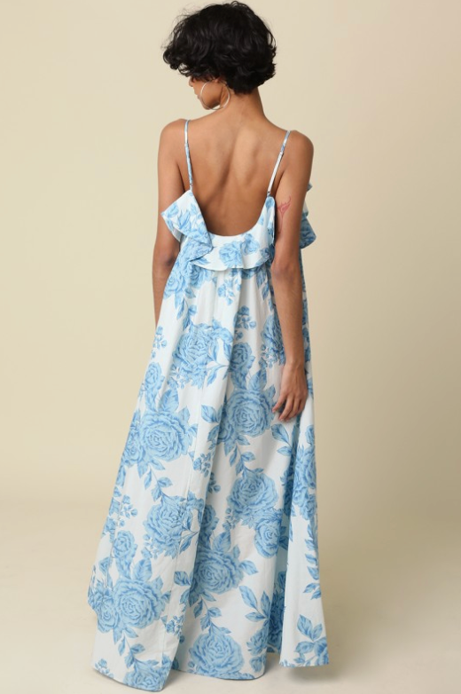 Bonnie Floral Ruffle-trim Maxi Dress