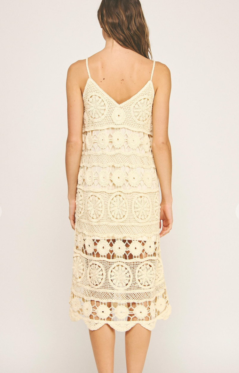 Crochet Cami Long Dress