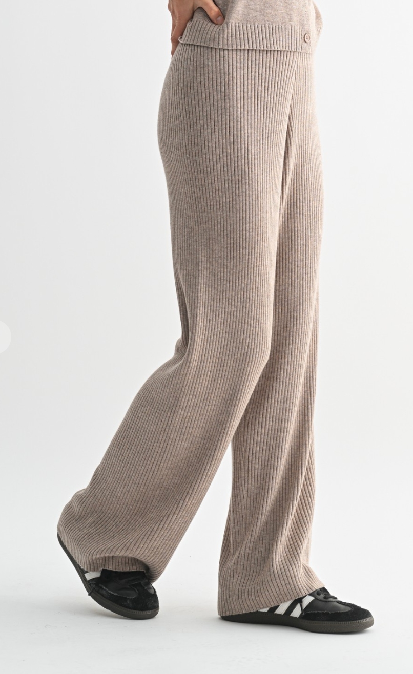 Ribbed Knit Sweater Pants