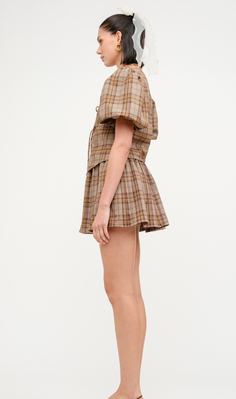 Carmin Plaid Skirt