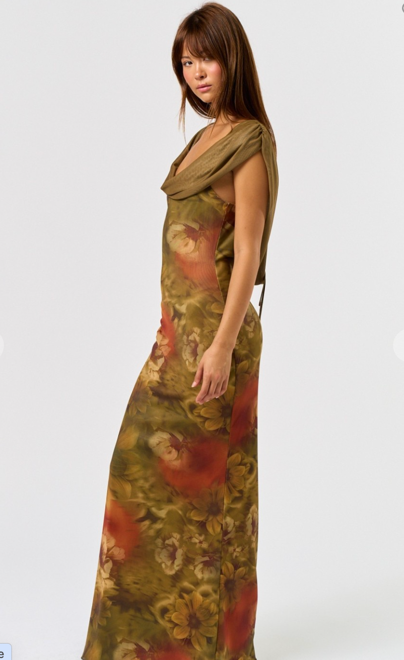 Cowl Neck Maxi Dress