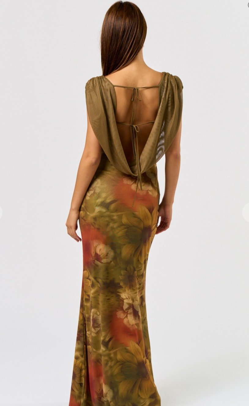 Cowl Neck Maxi Dress