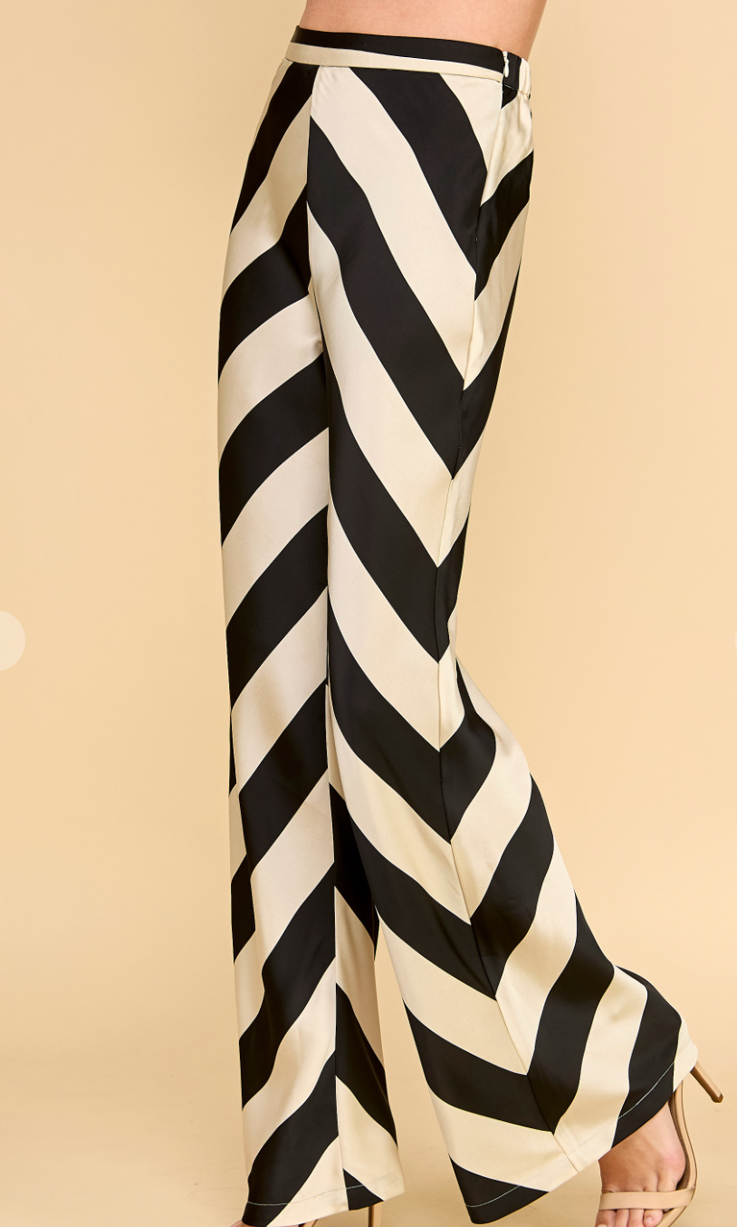 Striped Wide Leg Pants