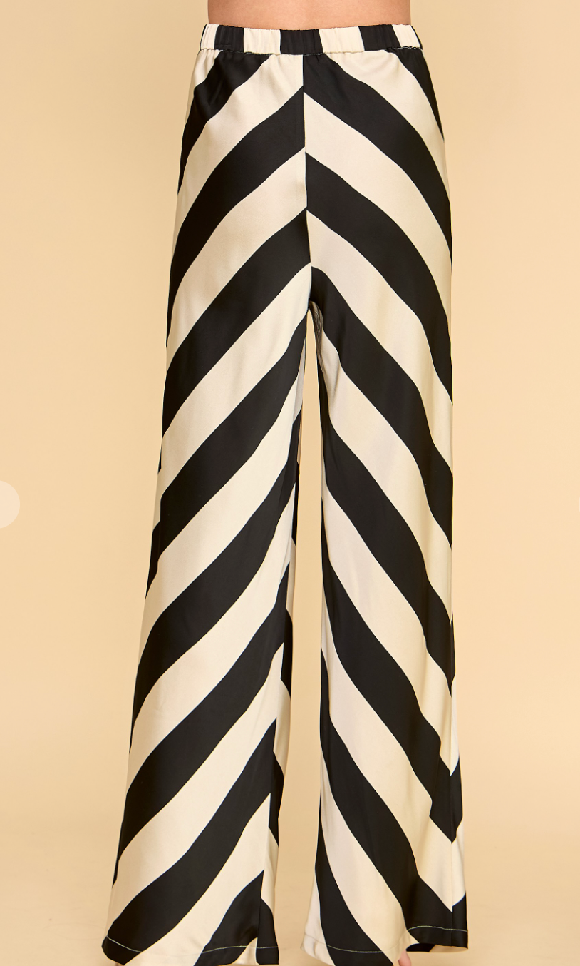 Striped Wide Leg Pants