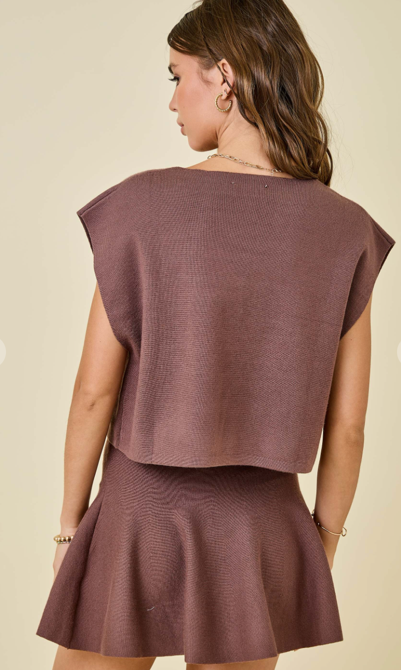 Sleeveless V Neck Sweater