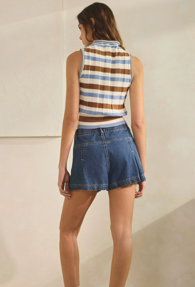 Dawn Stripe Sleeveless Knit Top