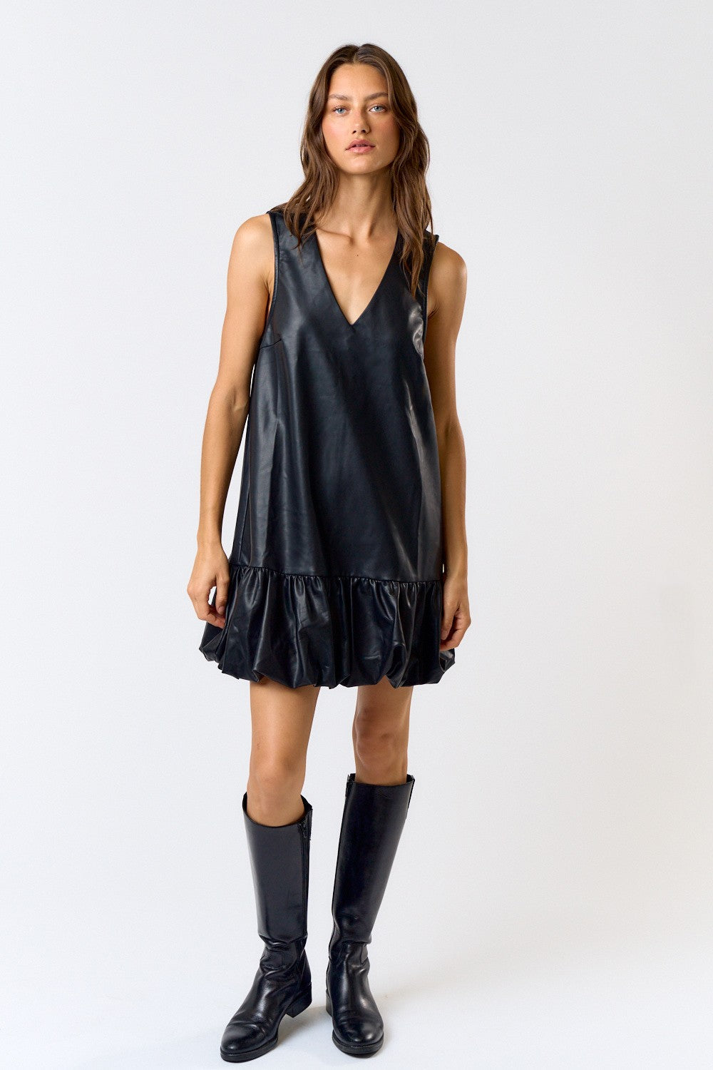 Bubble Hem Sleeveless Dress