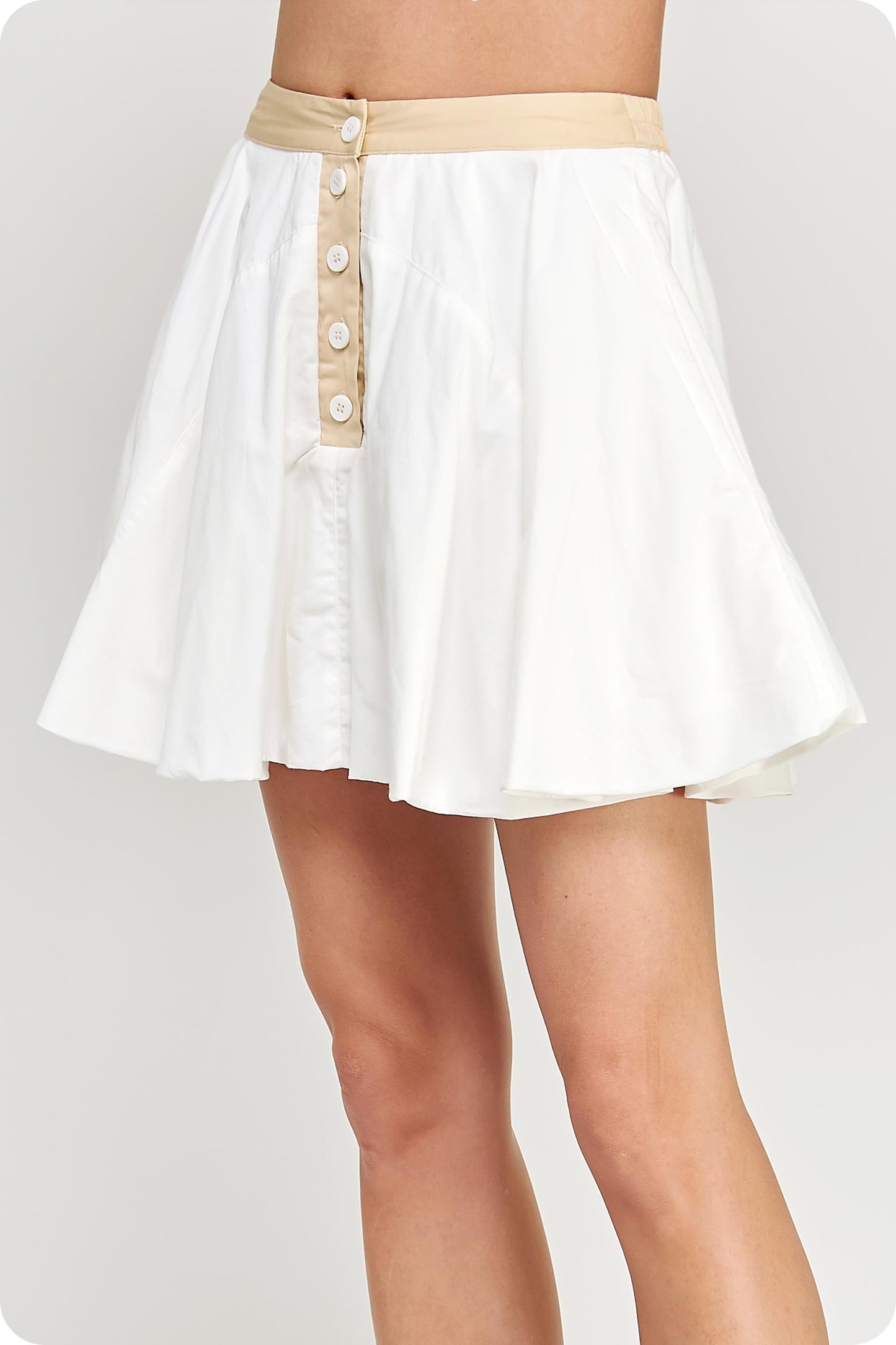 Button Down Bubble Skort