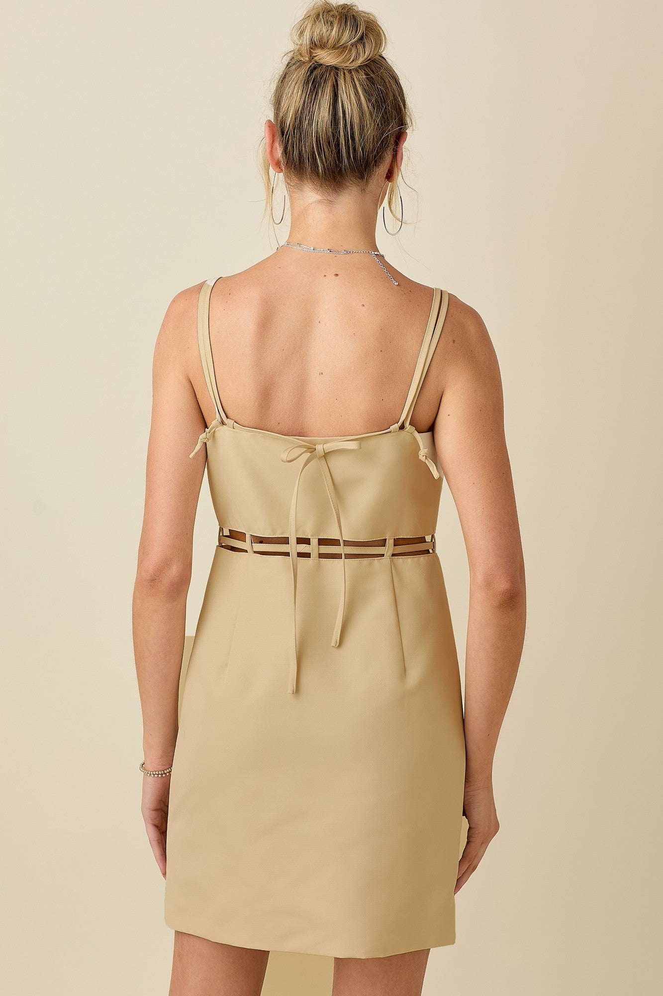 Button Front Cutout Dress