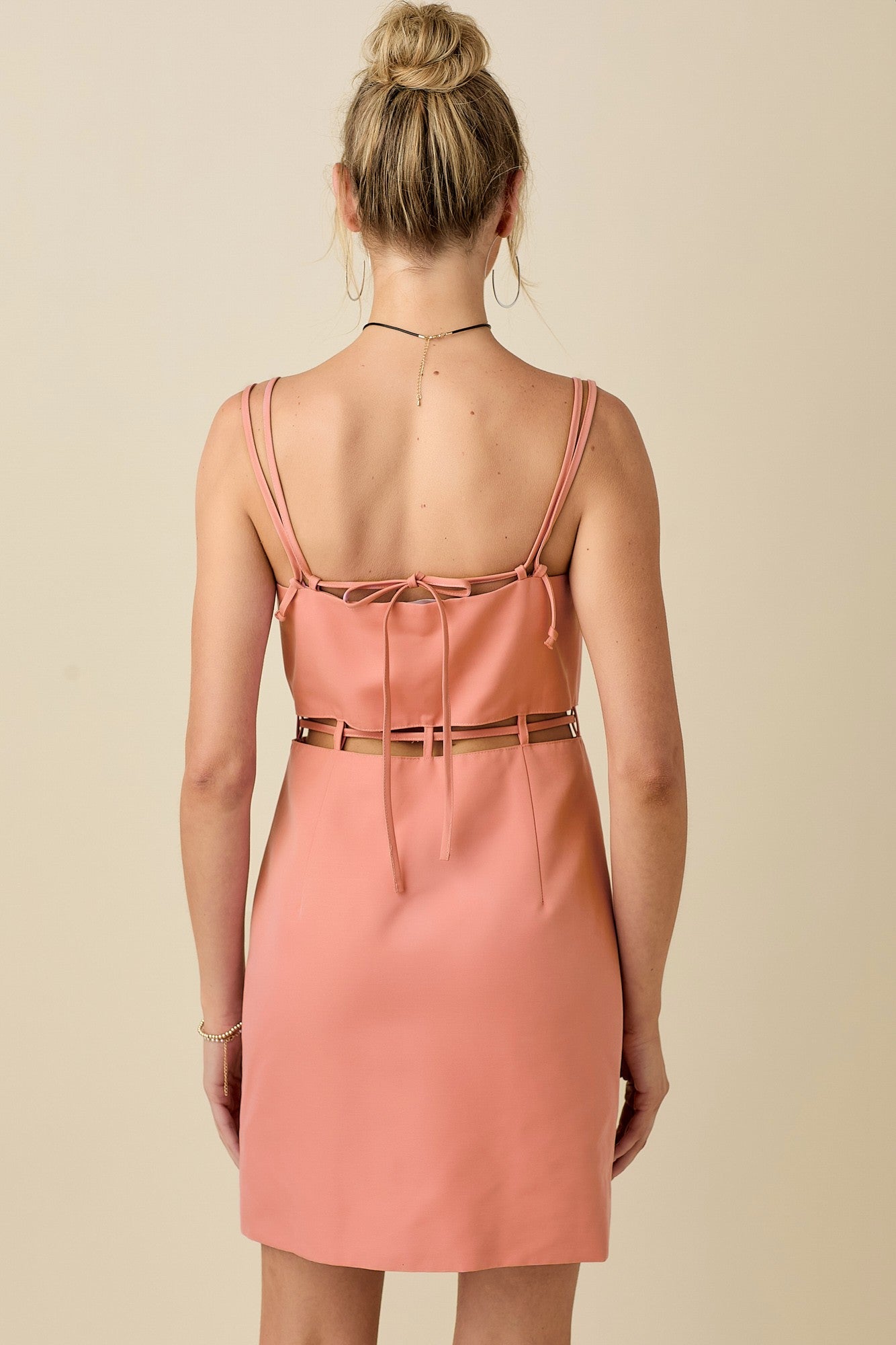 Button Front Cutout Dress