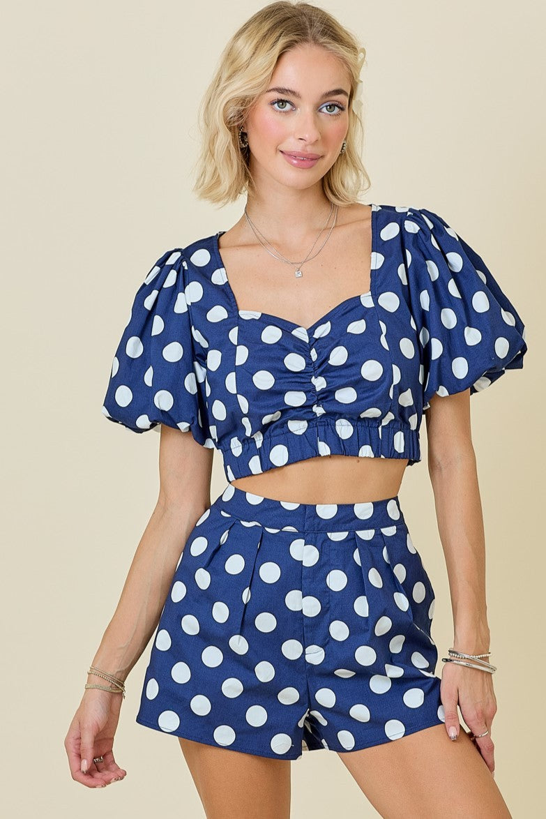 Cropped Polka Dot Top