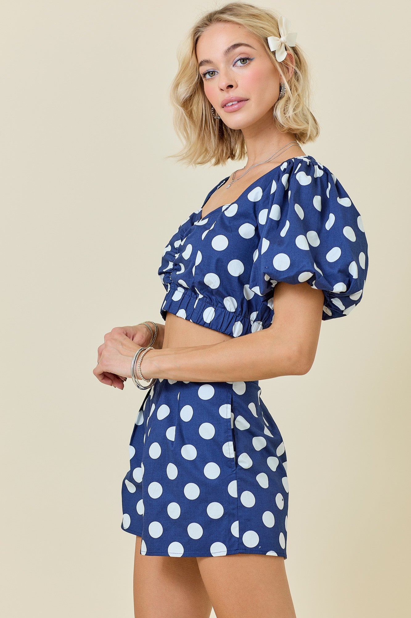Cropped Polka Dot Top