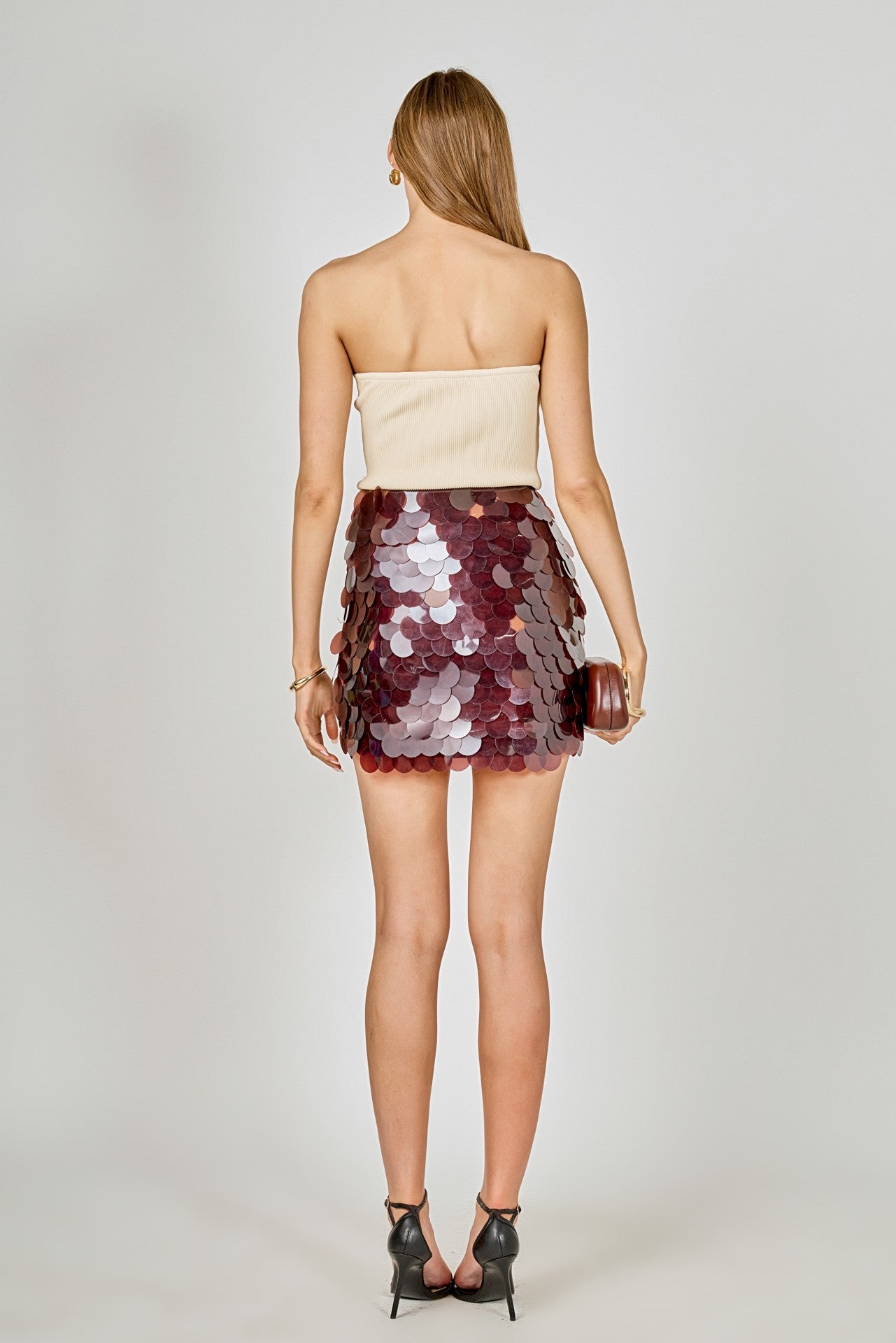 Sequined Half Skirt