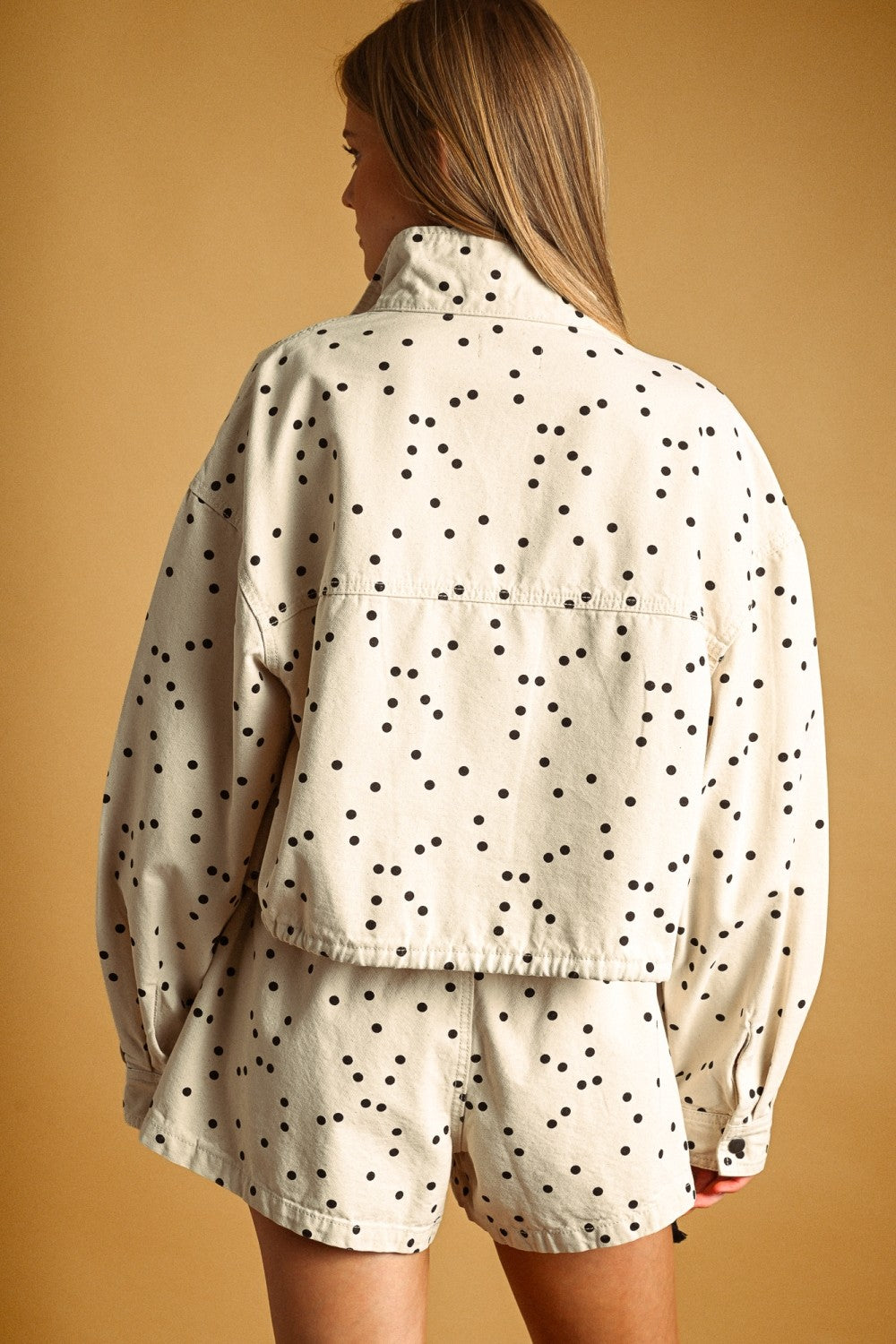 Polka Dot Elastic Bank Waist Shorts