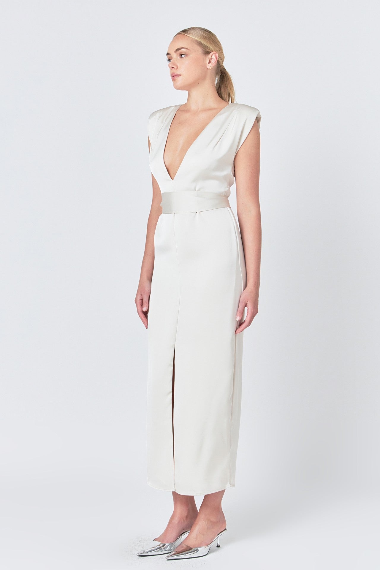 Deep V Maxi Dress