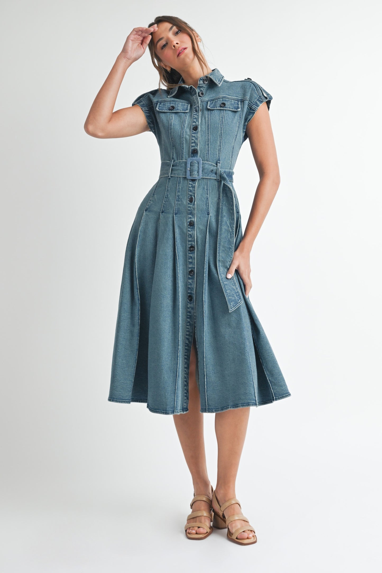 Denim Midi Dress