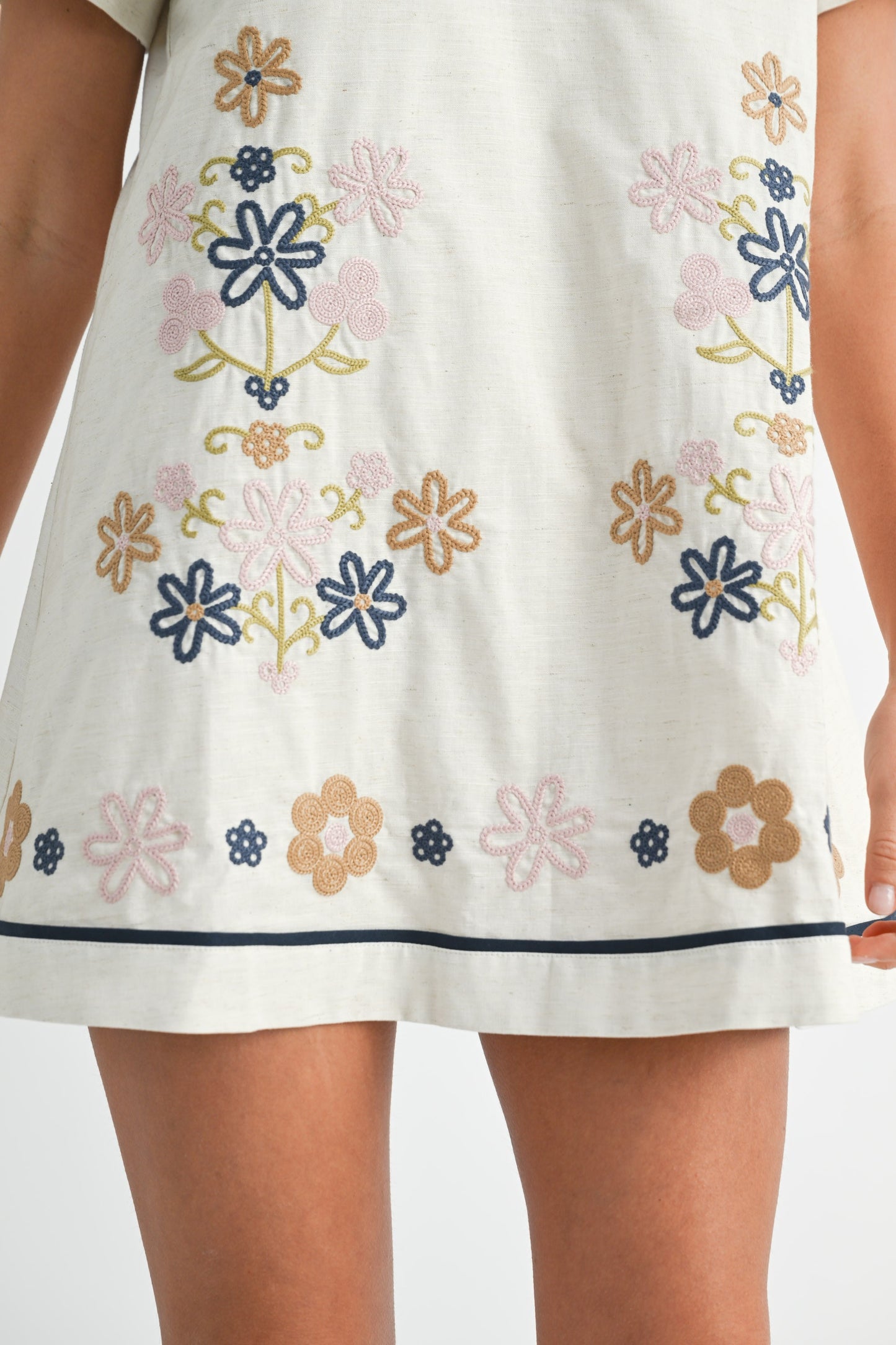 Embroidered Shirt Dress