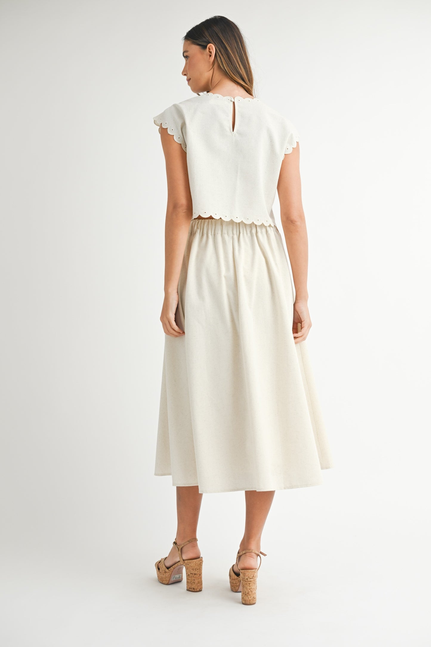 Embroidery Scallop Set (Skirt)