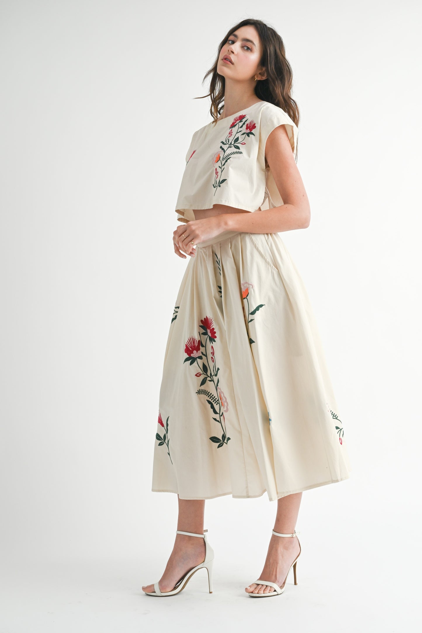Floral Embroidered Set (Top)