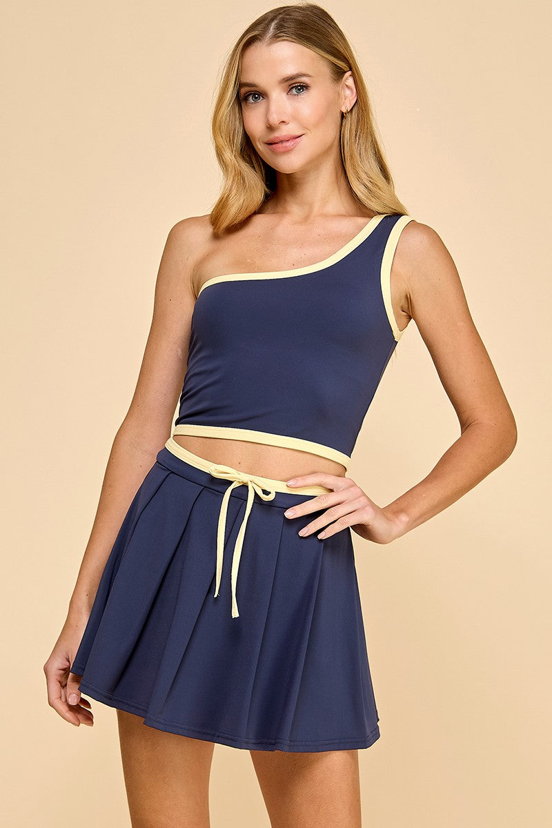 One Shoulder Athleisure Top