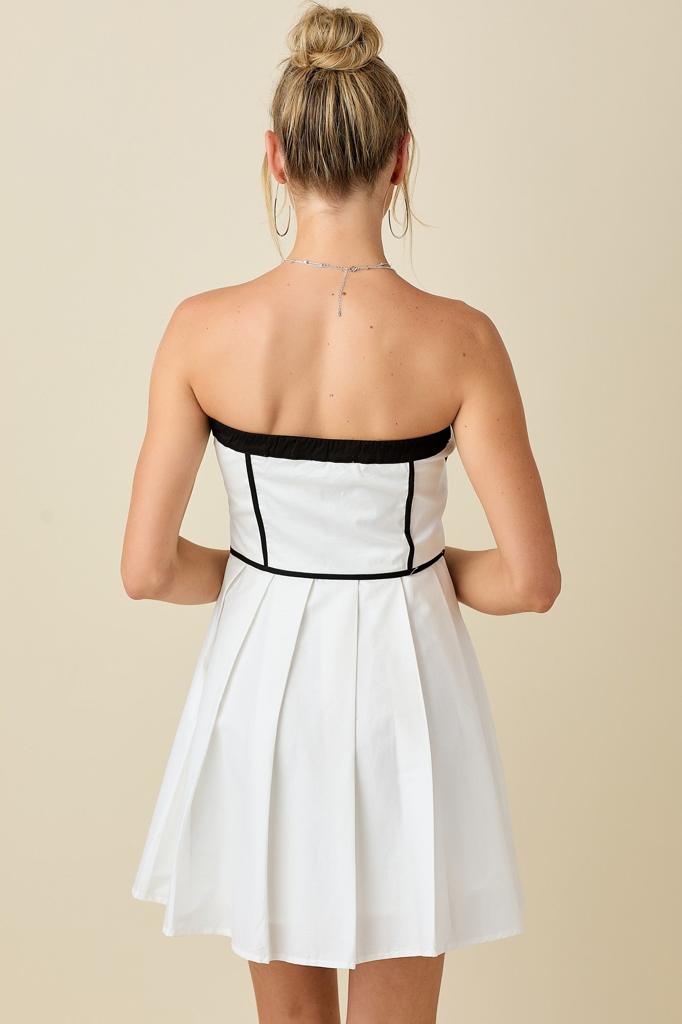 Strapless Tube Babydoll Mini Dress
