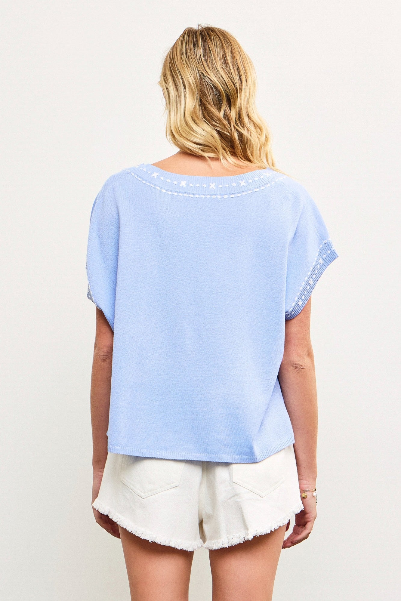 V-Neck Knit Top
