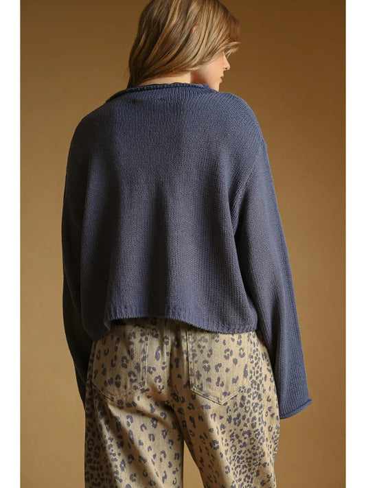 Button Front Easy Knitted Cardigan