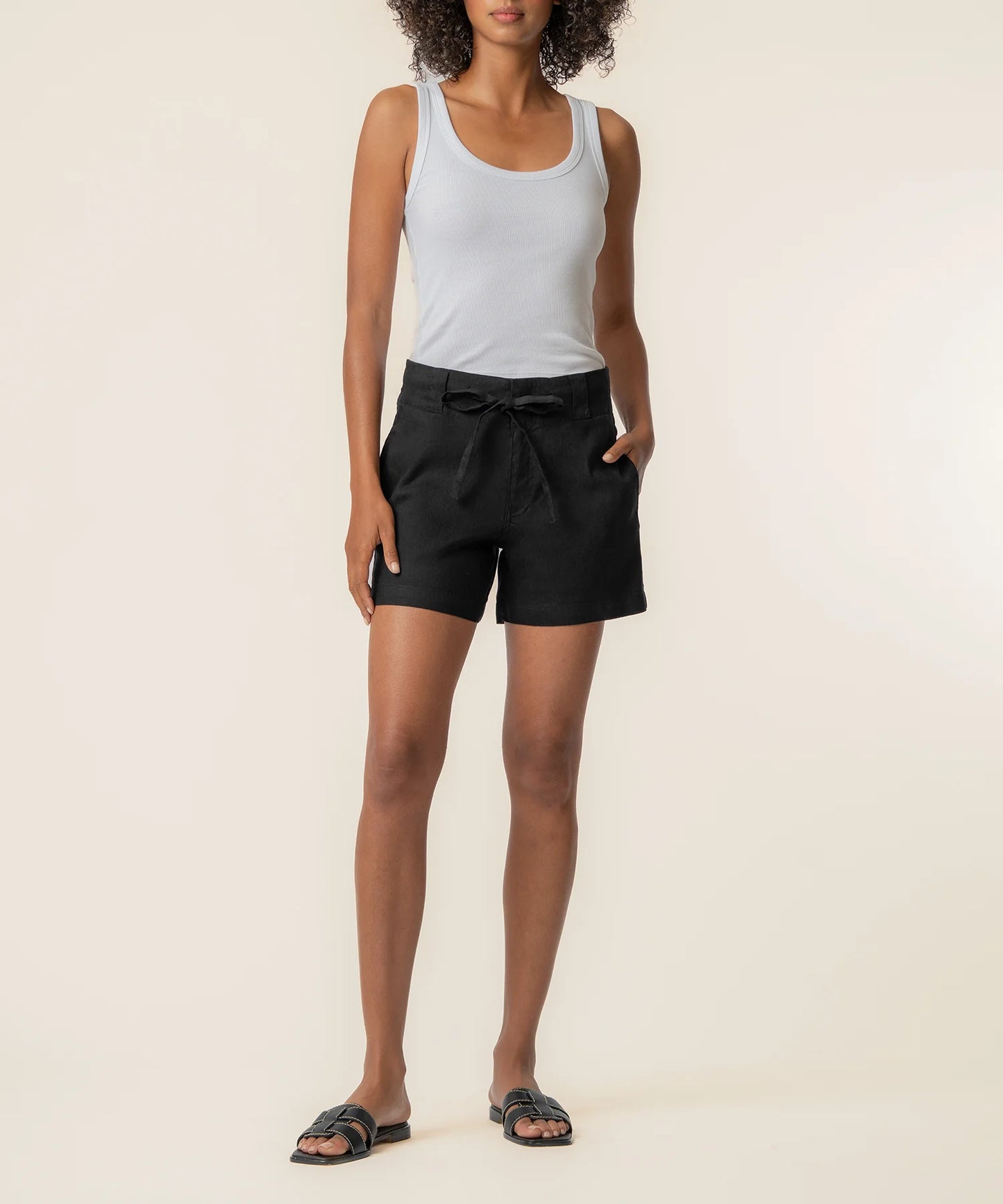 Katie Linen High Rise Short