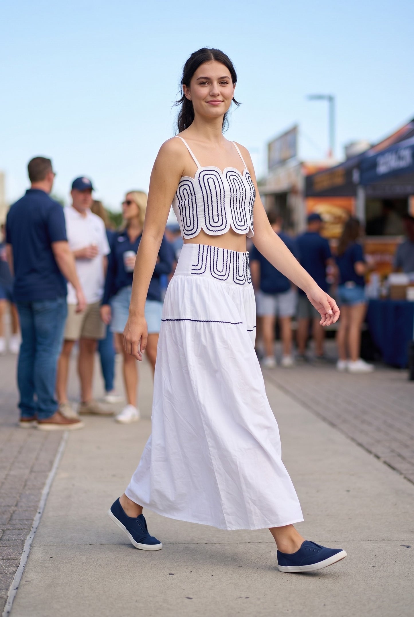 Lace Trimmed Skirt