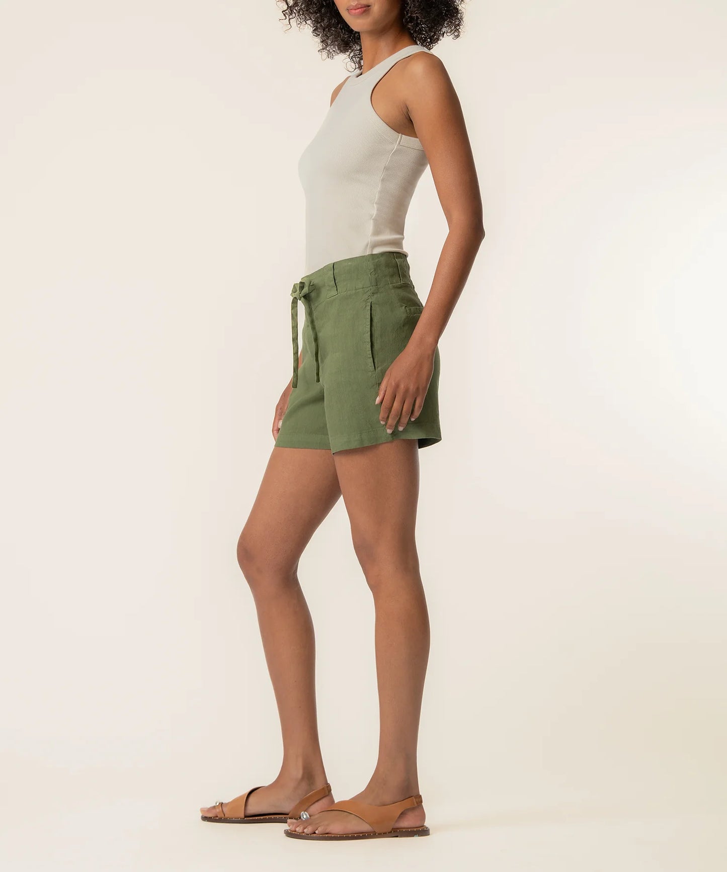 Katie Linen High Rise Shorts