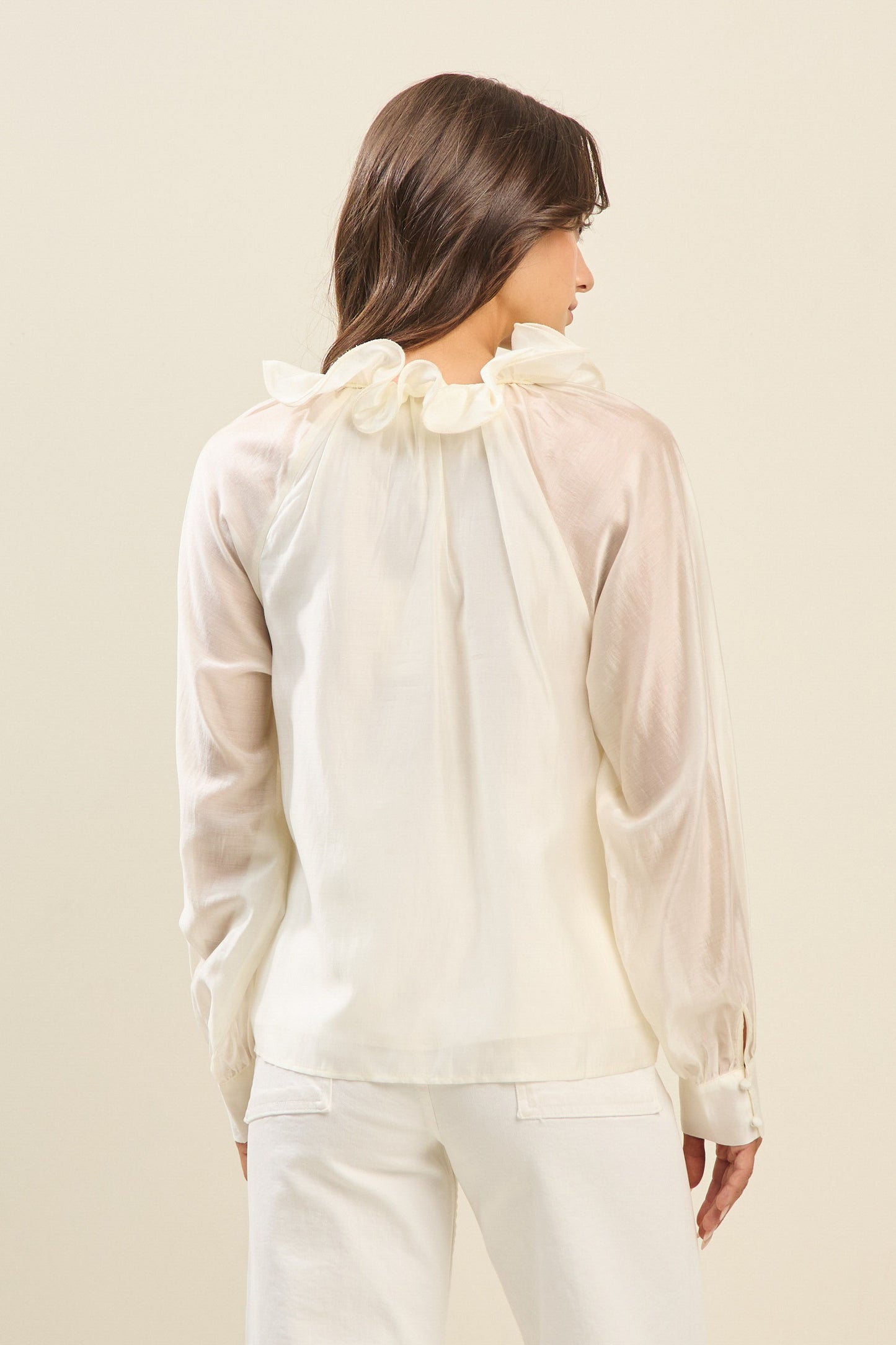 Ruffle Neck Blouse