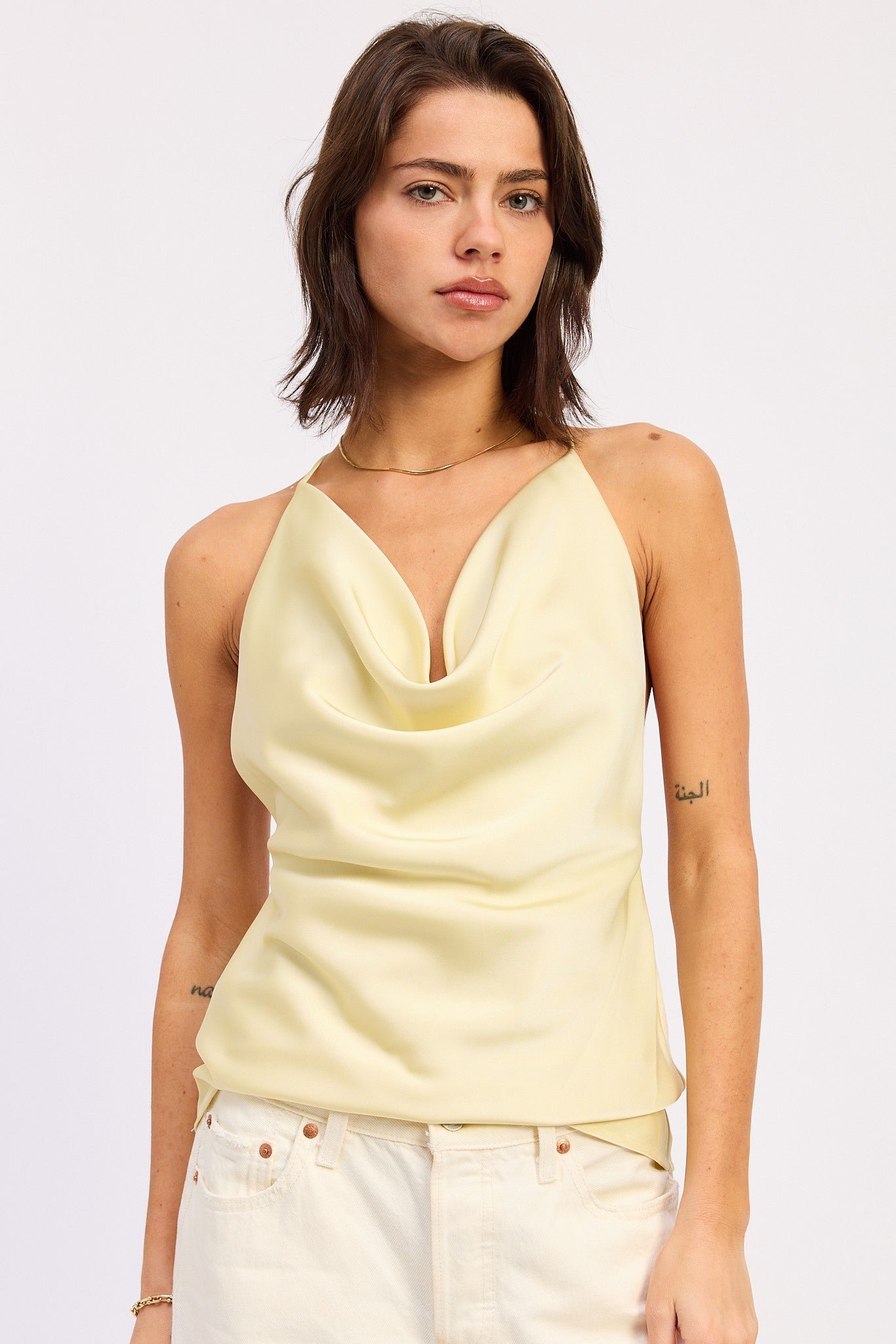 Front & Back Cowl Neck Detail Top