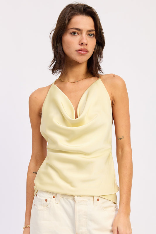 Front & Back Cowl Neck Detail Top