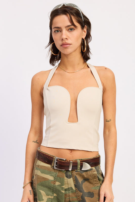 Cutout Knit Top