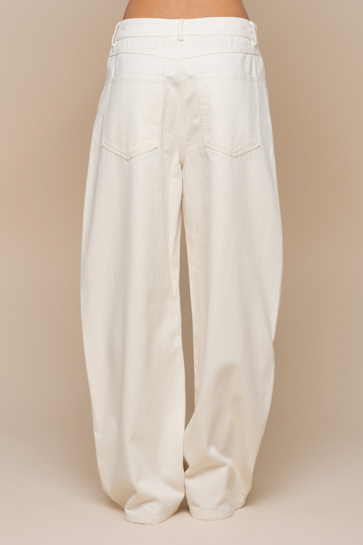 Barrel Cotton Pants With Pockets