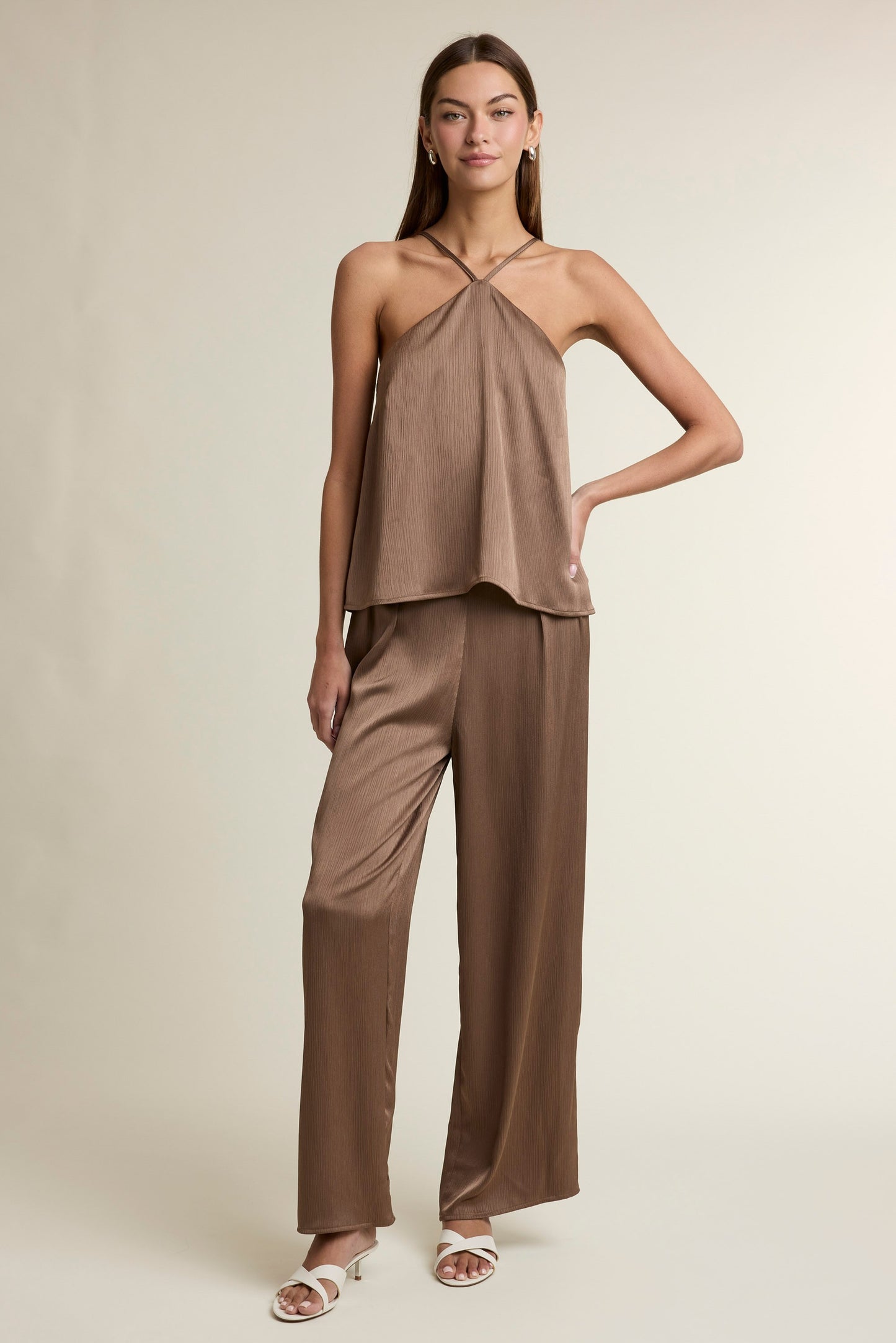 Textured Halter Cami Top