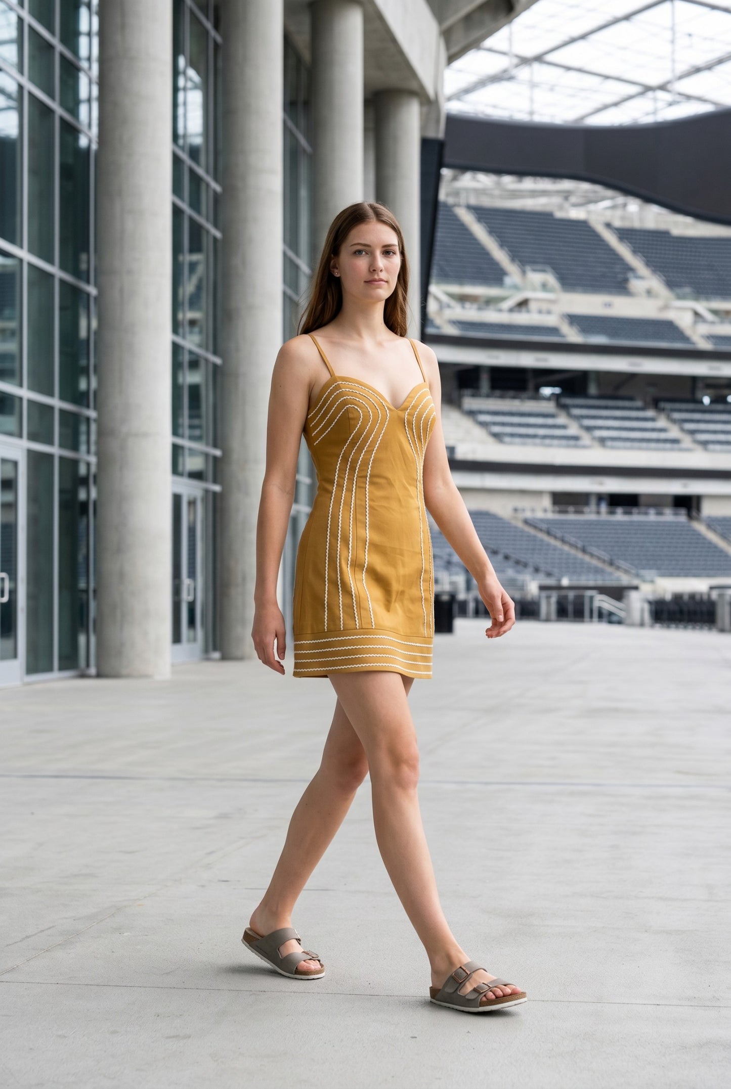 Trim Detail Mini Dress