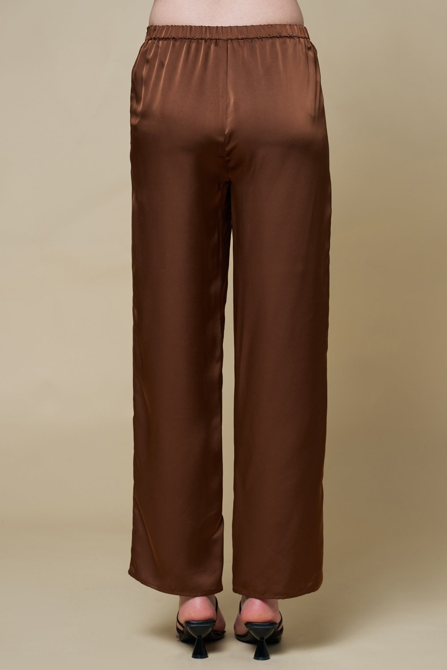 Straight Leg Satin Pants