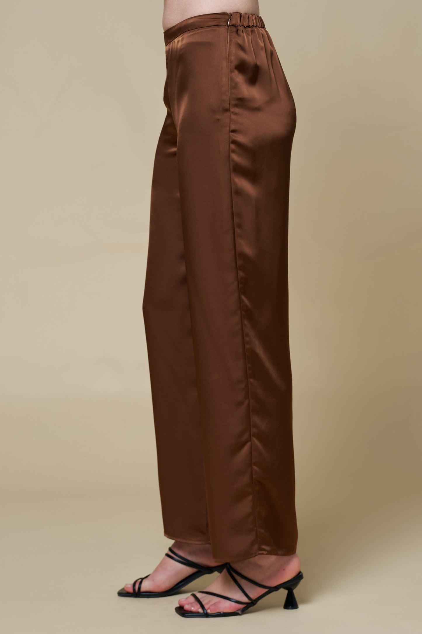Straight Leg Satin Pants