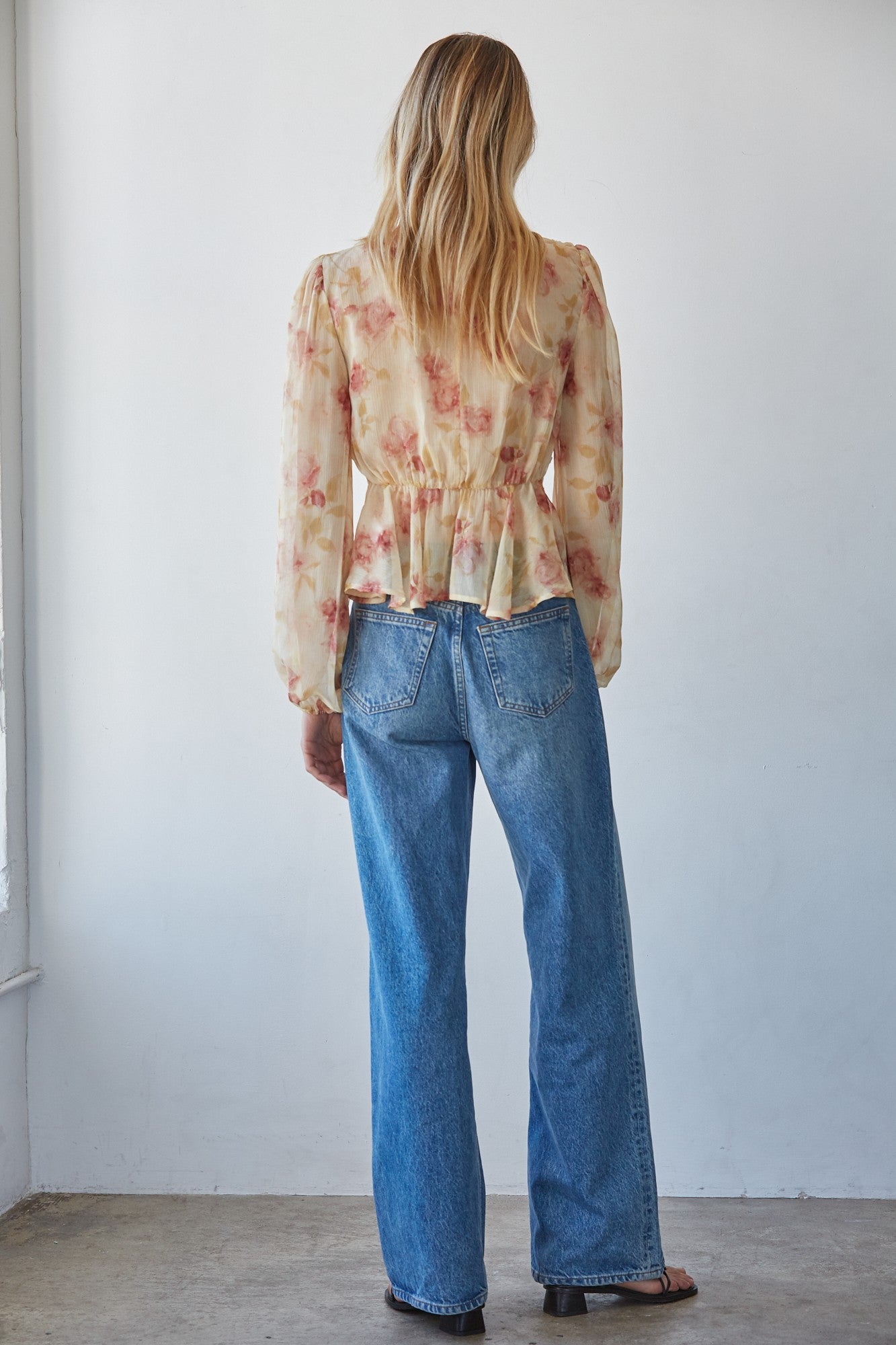 Romanticist Floral Mock Top