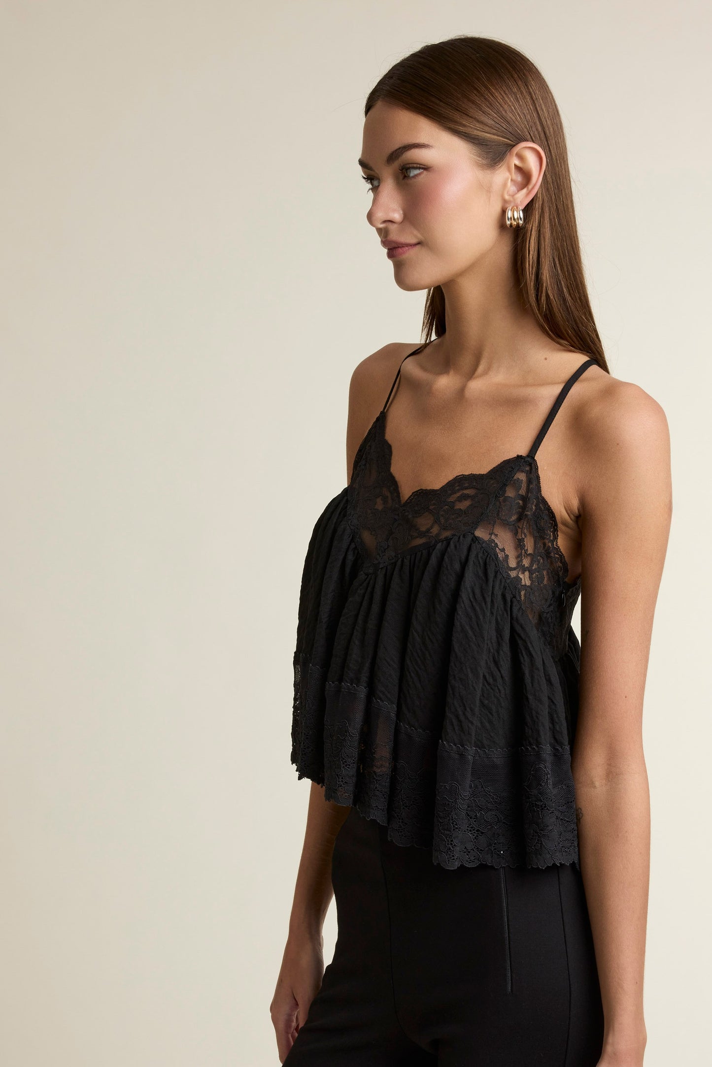 Lace Trim Cami Top