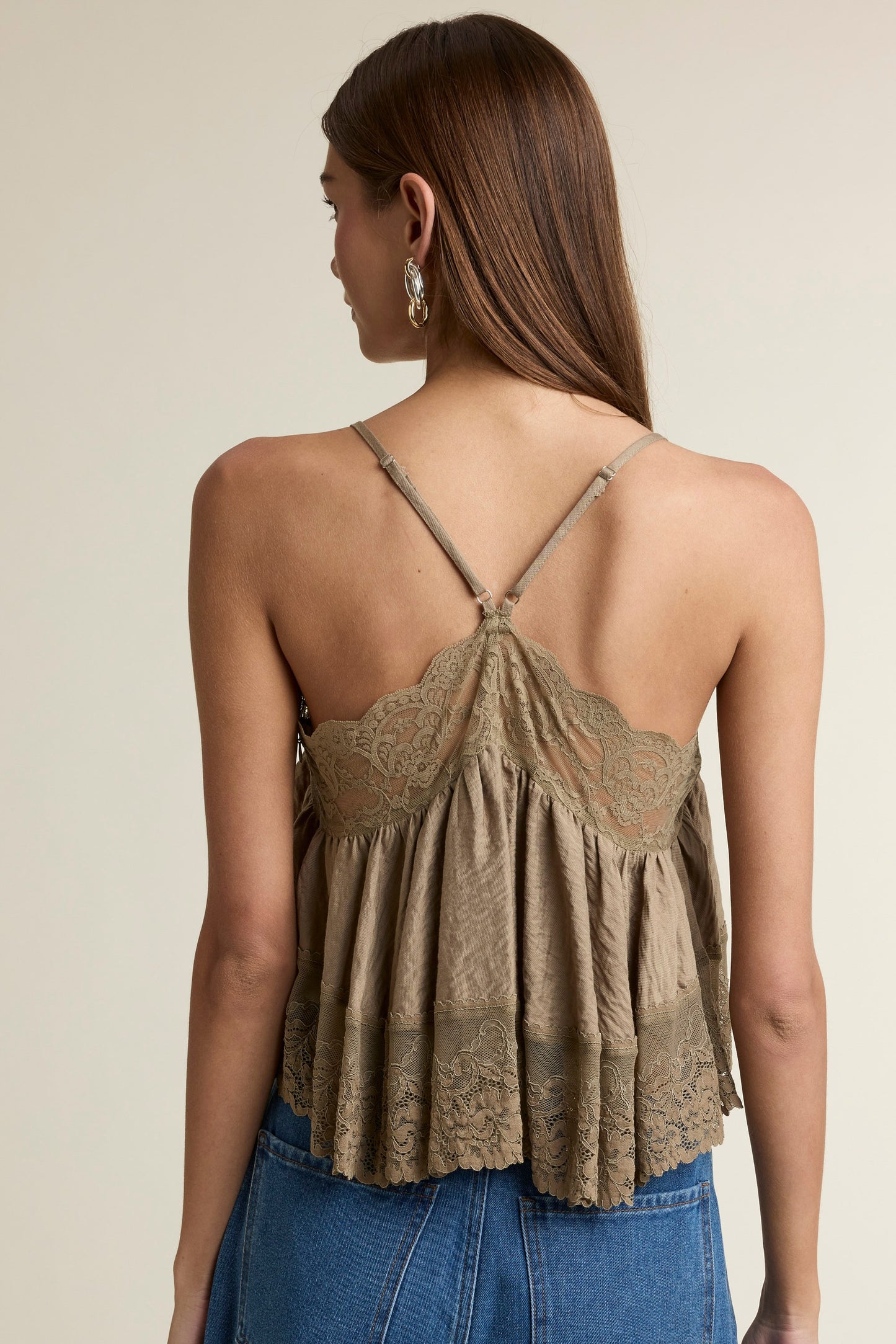 Lace Trim Cami Top