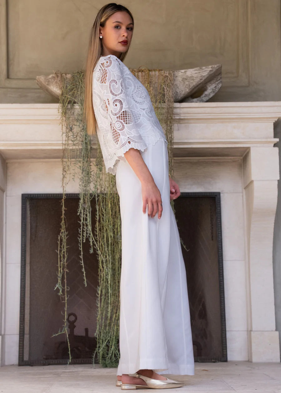 Embroidered Lace Top
