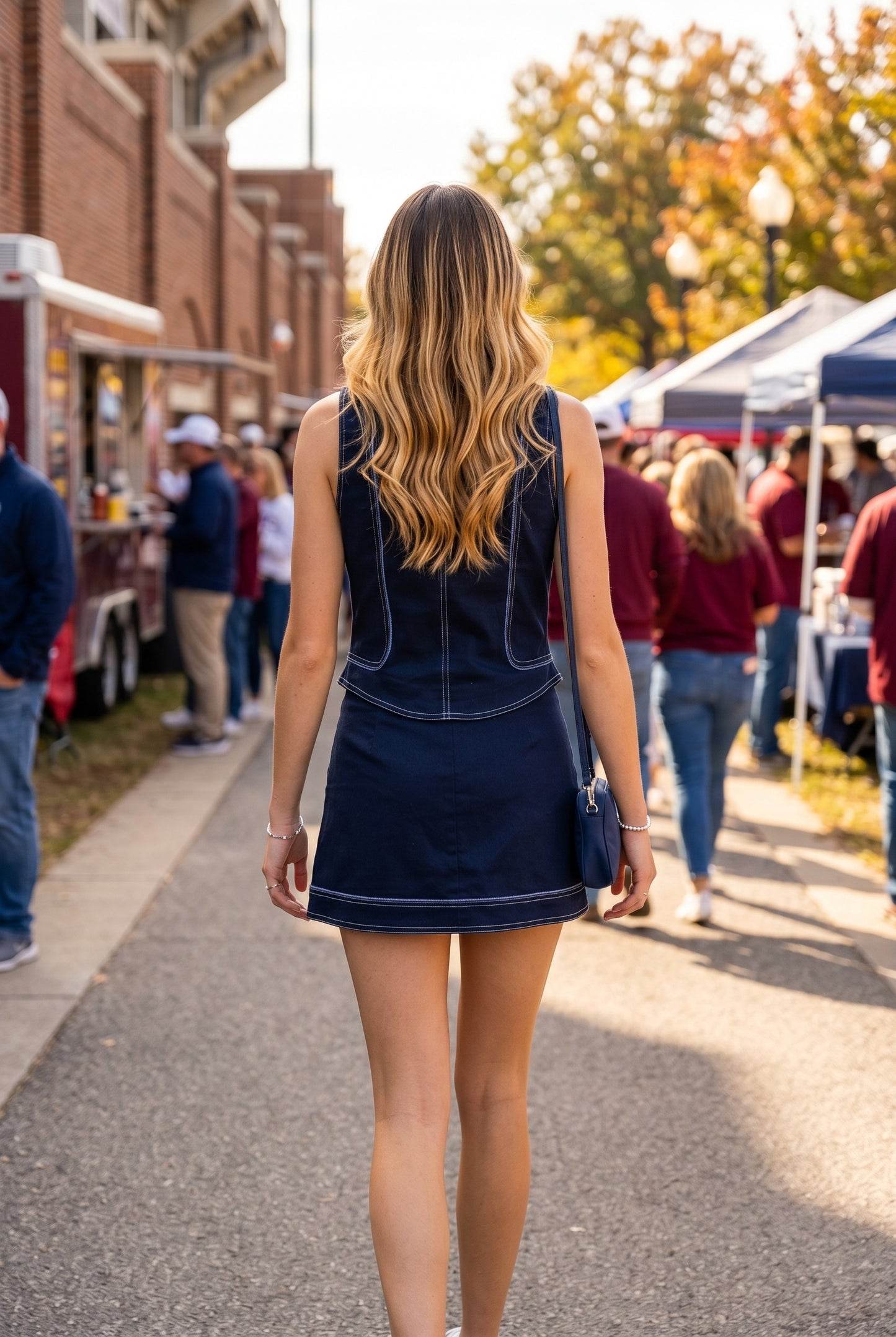 Cotton Mini Skort